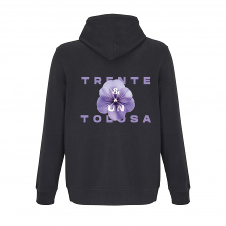 Sweat-shirt Noir brodé " La Violette "