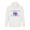 Sweat-shirt Blanc brodé  " La Violette "