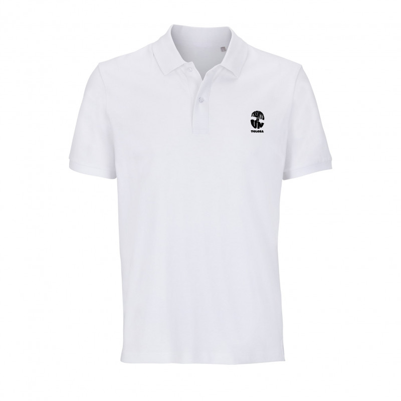 POLO Blanc Brodé " Trente & Un Tolosa "