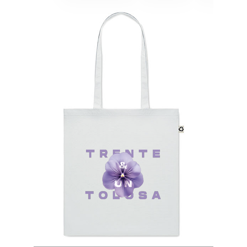 TOTE BAG Blanc " La Violette "