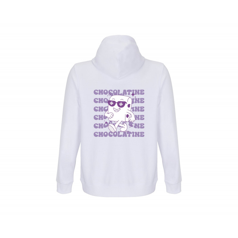Sweat-Shirt blanc brodé " Chocolatine "