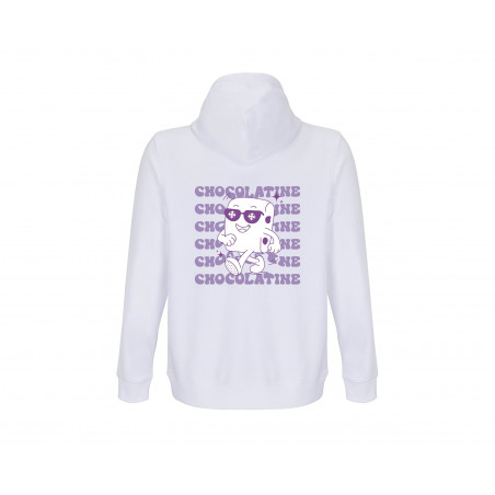Sweat-Shirt blanc brodé " Chocolatine "