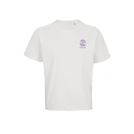TS OVERSIZE BLANC LOGO VIOLET - CHOCOLATINE